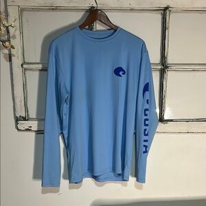 Costa Light Blue Shirt with Tan Logo